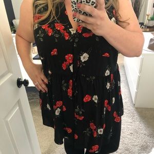 Torrid Sleeveless Floral Blouse